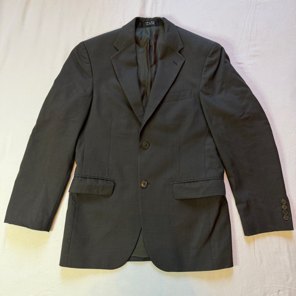 Andrew Fezza Men's Classic Black & Gray Houndstooth Blazer Size 36R